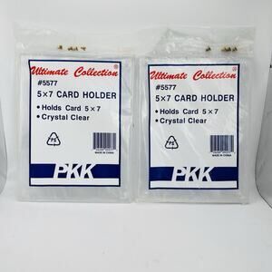 PKK Ultimate Collection Clear Card Holders (2) 5x7 #5577 w/ Screws NEW. Sealed!